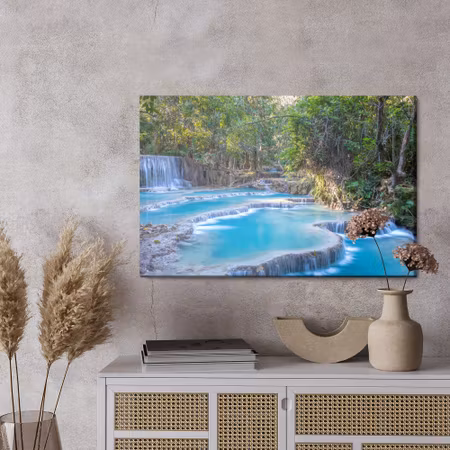 Canvastavla - View of the kuang si waterfall in laos