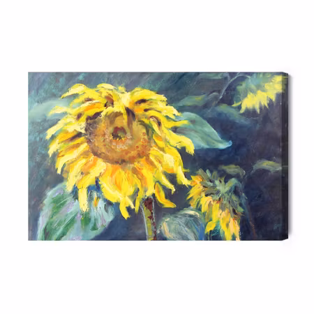Canvastavla - Sunflower flowers as painted