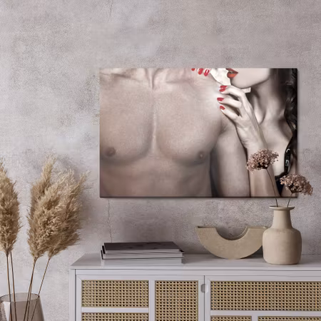 Canvastavla - Couple in a sensual pose