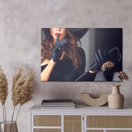 Canvastavla - Woman wearing gloves