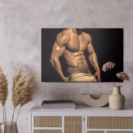 Canvastavla - A well-built man