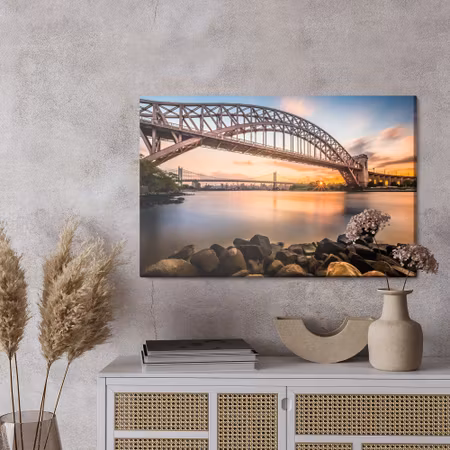 Canvastavla - Hell gate bridge, new york