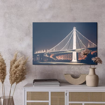 Canvastavla - Bridge at night