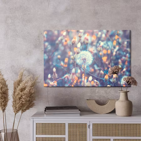 Canvastavla - Dandelions in the meadow