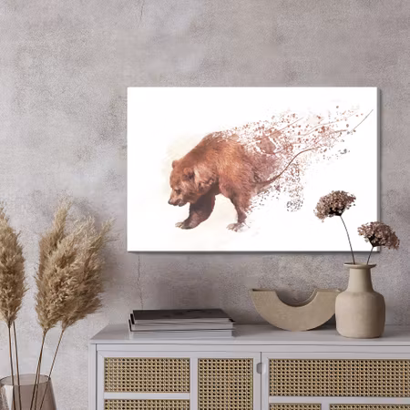 Canvastavla - Bear as painted