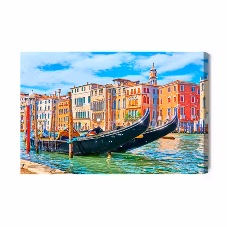 Canvastavla - Colorful buildings in venice