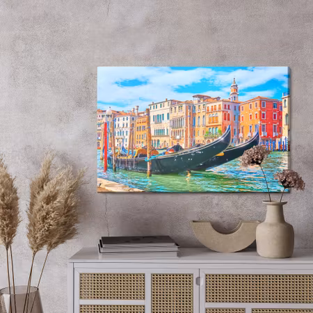 Canvastavla - Colorful buildings in venice