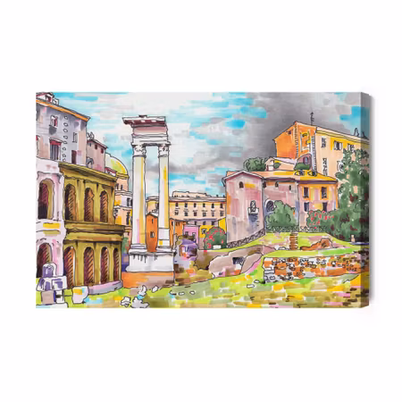 Canvastavla - Colors of rome