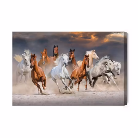 Canvastavla - Horses in the desert