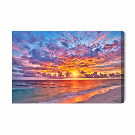 Canvastavla - Sunset by the sea