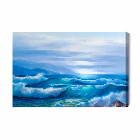 Canvastavla - Rough sea waves