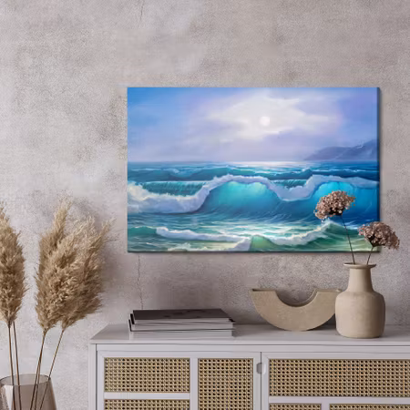 Canvastavla - Painted tide at the seaside