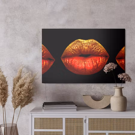 Canvastavla - Painted lips