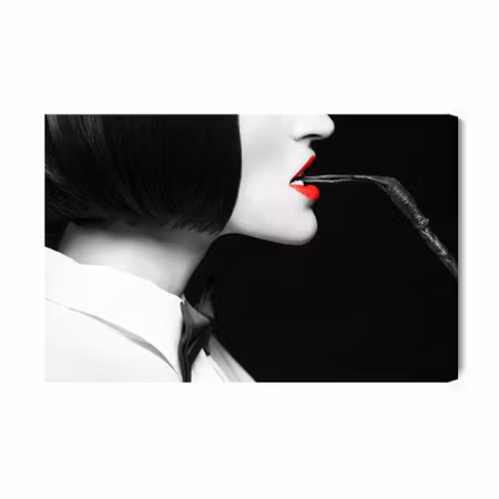 Canvastavla - Woman in a musket