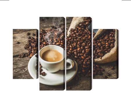 Canvastavla - A cup of hot coffee