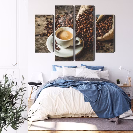 Canvastavla - A cup of hot coffee