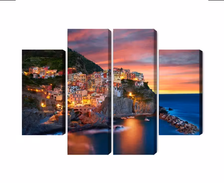 Canvastavla - The city of manarola in Italy