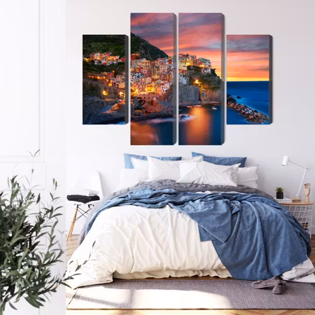 Canvastavla - The city of manarola in Italy