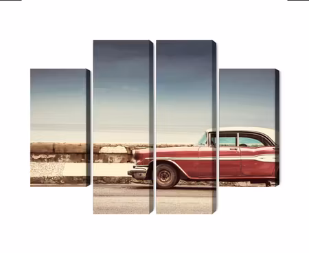 Canvastavla - Old american retro car