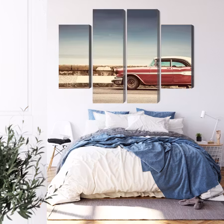 Canvastavla - Old american retro car