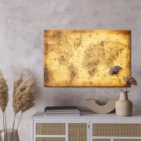 Canvastavla - Ancient world map