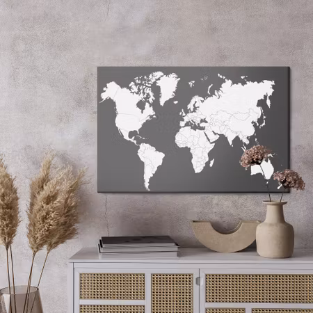 Canvastavla - Classic world map