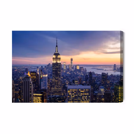 Canvastavla - New york city skyscrapers in the evening