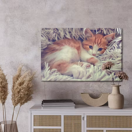 Canvastavla - Little kitten as painted