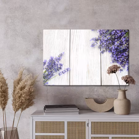 Canvastavla - Lavender flowers on a wooden background