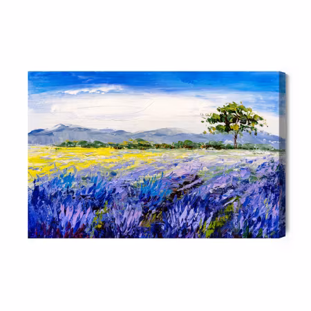 Canvastavla - Lavender field painting
