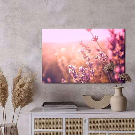 Canvastavla - Lavender flowers in the sun 3d