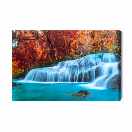 Canvastavla - Autumn waterfall in thailand