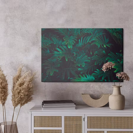 Canvastavla - Tropical fern bushes