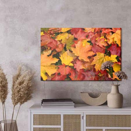 Canvastavla - Maple leaves in fall colors