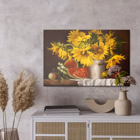 Canvastavla - Sunflowers with fruit