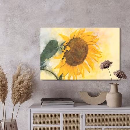 Canvastavla - Watercolor sunflower flower