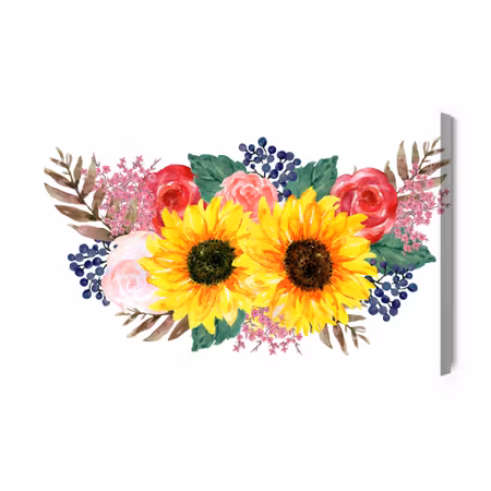 Canvastavla - A floral composition painted with