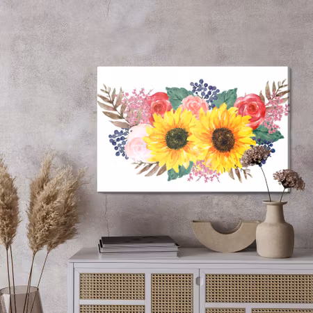 Canvastavla - A floral composition painted with