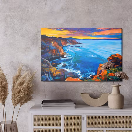 Canvastavla - Sea and cliffs