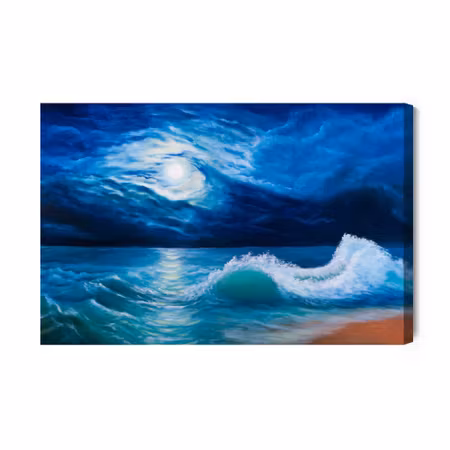 Canvastavla - Sea at night