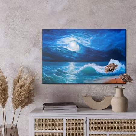 Canvastavla - Sea at night