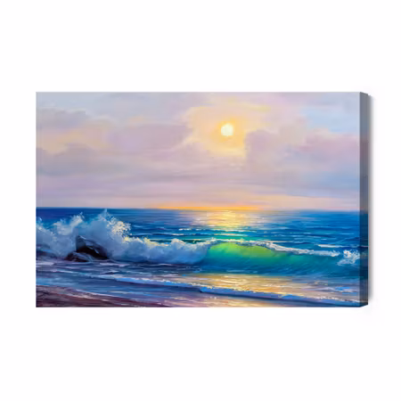 Canvastavla - Sunny morning at the seaside