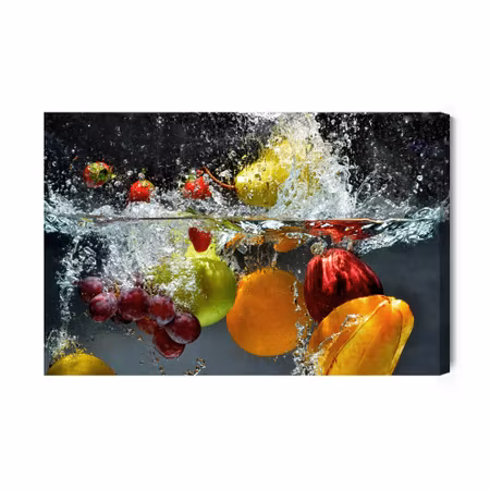 Canvastavla - Fruit in the water