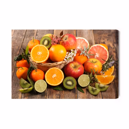 Canvastavla - A basket of summer fruits