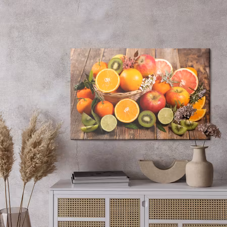 Canvastavla - A basket of summer fruits