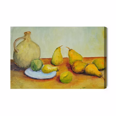 Canvastavla - Painted pears