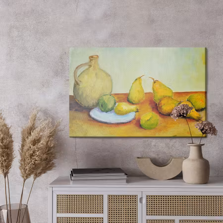 Canvastavla - Painted pears