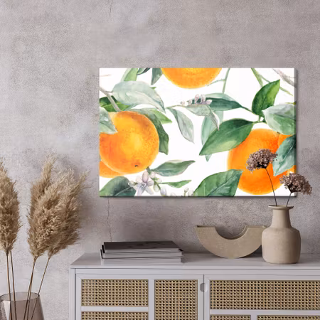 Canvastavla - Oranges on the branches