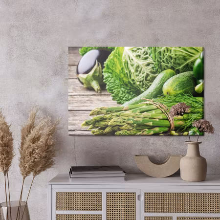 Canvastavla - Bunch of green vegetables