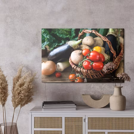 Canvastavla - A basket of vegetables